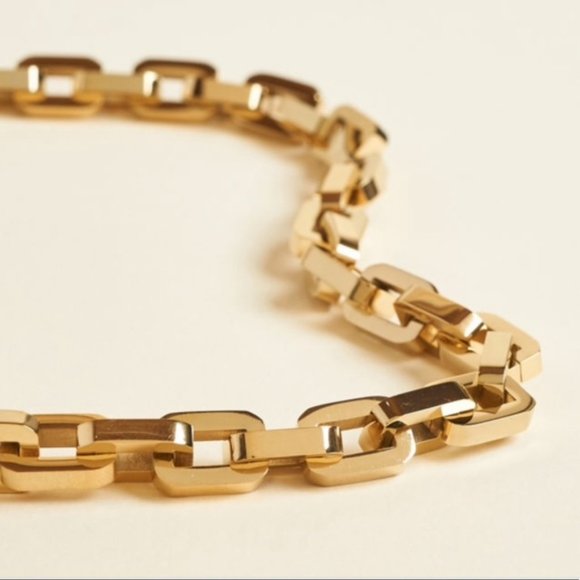 Eddie Borgo Supra Link 18” Collar Necklace Gold NEW Classic Heritage Link NWT - Picture 2 of 8